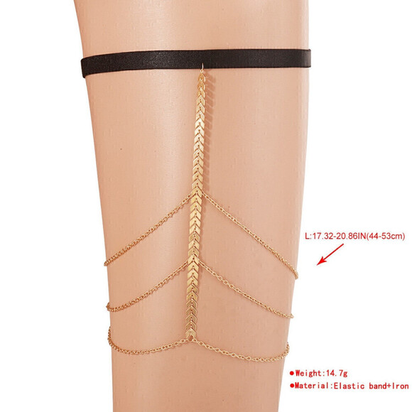 Layered Leg Chain In Silver - Picture 5 of 5